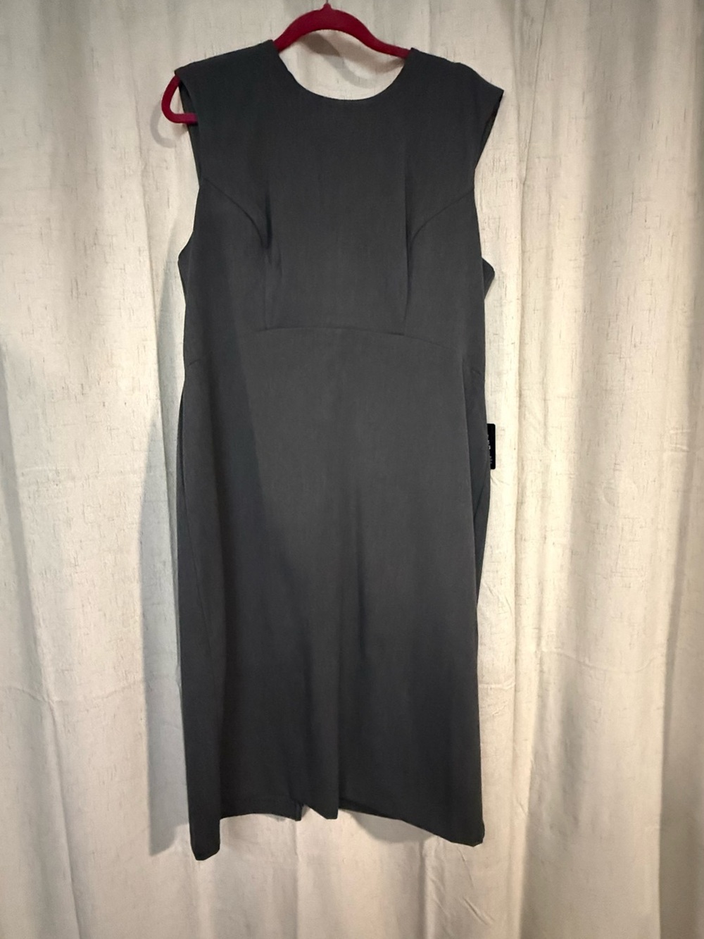 Express Sleeveless Midi Dress in Charcoal Gray